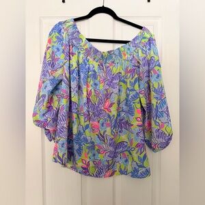 NWT Lilly Pulitzer Maryellen Top Dew Drop Stay Fly XL